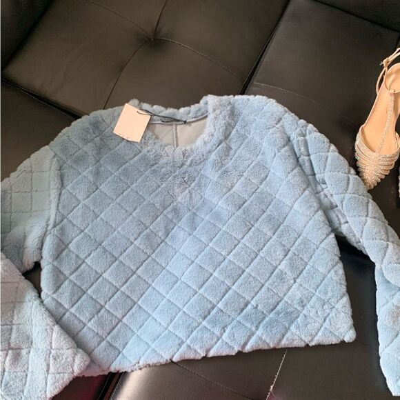 ZARA BLUE SWEATER - Picture 7 of 8